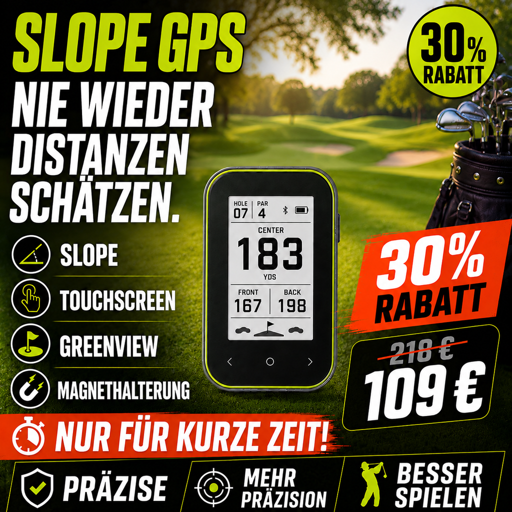 GPS Golf-Entfernungsmesser mit Slope und Clip-Halterung